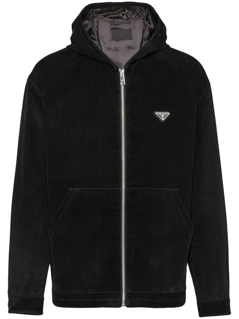 prada zip up hoodie|farfetch prada hoodie.